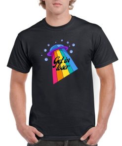 Get In Loser UFO Psychedelic Bright Retro Novelty Tee Mens Ladies Unisex T-shirt