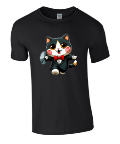 Saw Cat Novelty Funny Gift Tee Mens Unisex T-shirt
