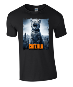 CatZilla Novelty Funny Gift Tee Mens Unisex T-shirt