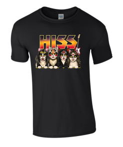 Hiss Cats Novelty Funny Gift Tee Mens Unisex T-shirt